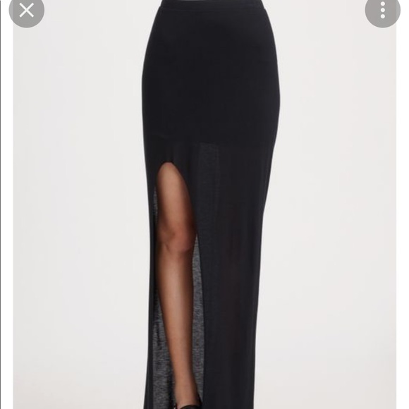 Helmut Lang Dresses & Skirts - Helmut Lang Black Slit Maxi Skirt, XS